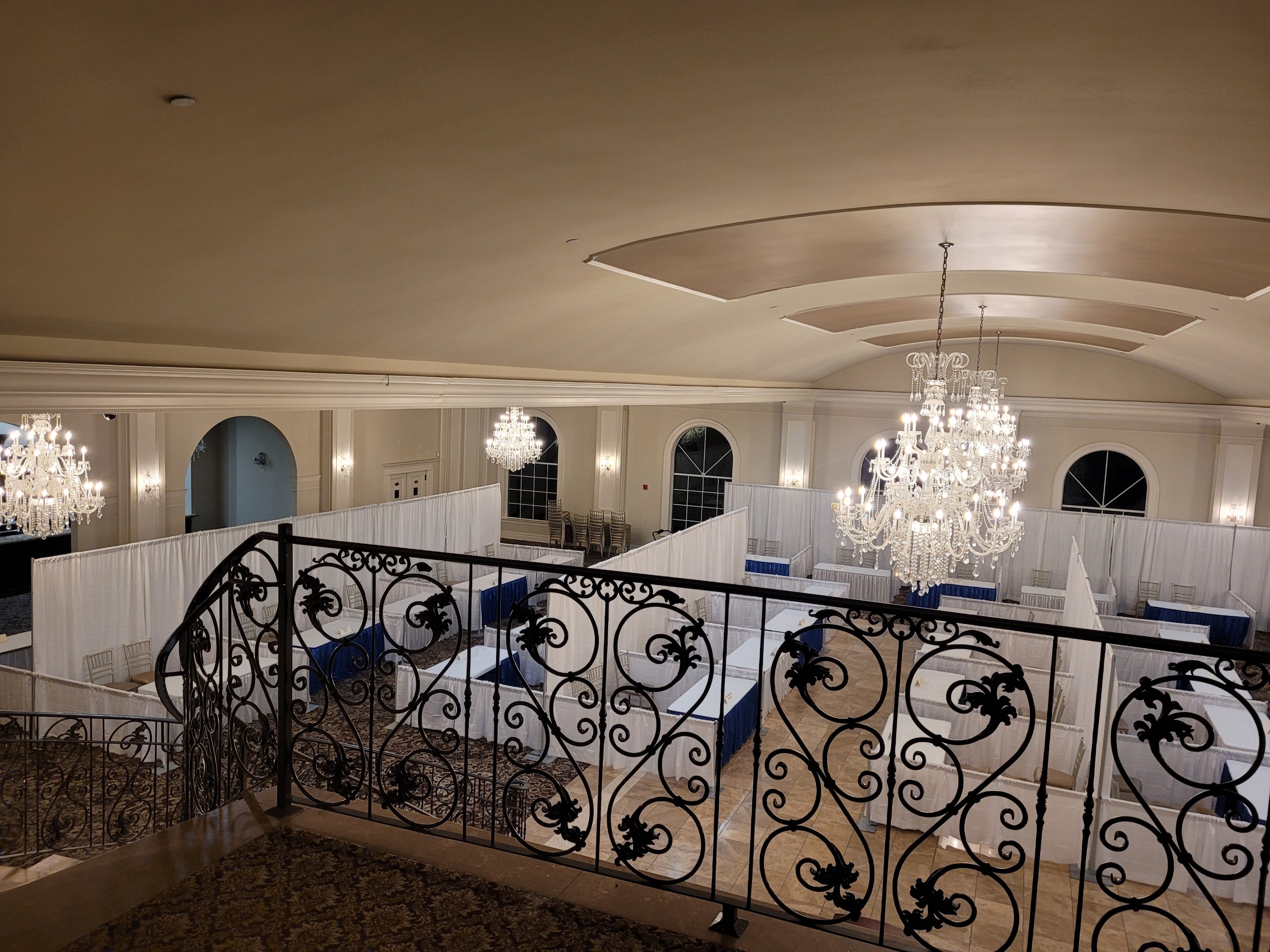 aria's ballroom set for a trade show